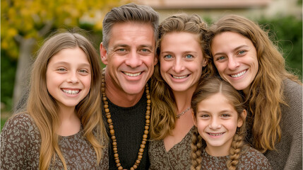 Fototapeta premium happy family portrait