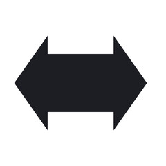 シンプルな両方向矢印　黒