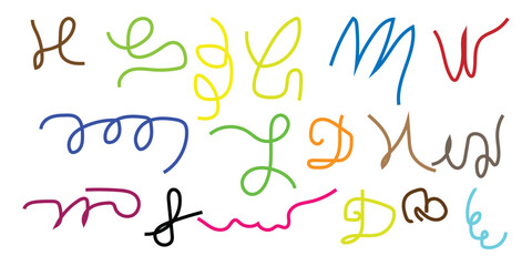 Colorful paint splashes alphabet and letters vector illustration for art and school design