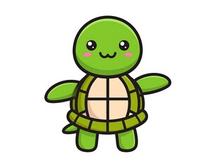 Obraz premium Cute cartoon turtle (2)