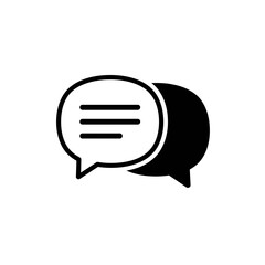 Chat Message Icon – Speech Bubble Communication Symbol for Text, Conversation, and Social Media