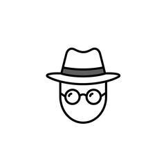 Incognito Mode Icon – Private Browsing Anonymous User Symbol for Security and Privacy