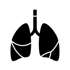 Lungs Icon – Human Respiratory System Symbol for Health, Medicine, and Biology