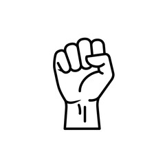 Raised Fist Icon – Power, Protest, and Solidarity Symbol for Strength and Unity