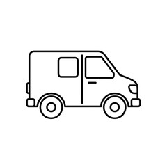 Van Icon – Delivery Transport Vehicle Symbol for Logistics, Travel, and Commercial Use
