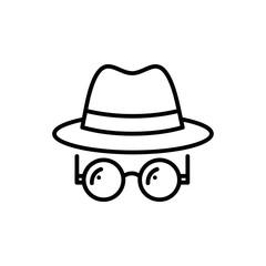 Incognito Mode Icon – Private Browsing Anonymous User Symbol for Security and Privacy