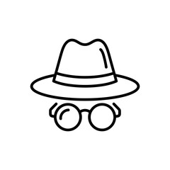 Incognito Mode Icon – Private Browsing Anonymous User Symbol for Security and Privacy