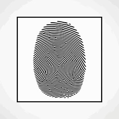 Fingerprint Icon &ndash; Biometric Security Identity Authentication Symbol for Privacy and Access Control
