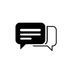 Chat Message Icon – Speech Bubble Communication Symbol for Text, Conversation, and Social Media