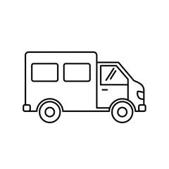 Fototapeta premium Van Icon – Delivery Transport Vehicle Symbol for Logistics, Travel, and Commercial Use