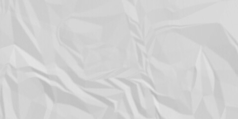 White paper wrinkled texture for background space. Rough white paper. Paper texture, recycled creased paper background.	