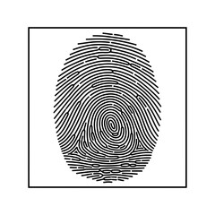 Fingerprint Icon &ndash; Biometric Security Identity Authentication Symbol for Privacy and Access Control