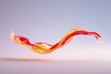 Fototapeta premium Abstract Gradient Fluid Waves Resembling Smoke Trails
