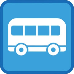 Bus Stop Sign Flat Vector Icon for Public Transport, City Navigation, and Urban Travel Interface, Isolated on White Background.

