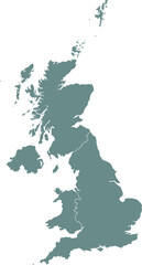 High-capacity vector illustration of a UK map.