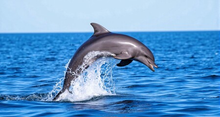 Dolphin jumping in the ocean 14
