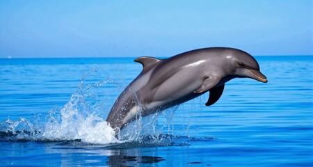 Dolphin jumping in the ocean 4