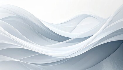 Abstract flowing white and gray waves