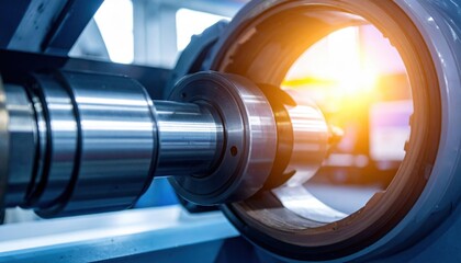Obraz premium Industrial Machinery Shaft and Bearings