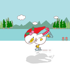 santa claus set, christmas greeting card, Set of Christmas element, Christmas duck, 2026, happy Christmas, cute duck