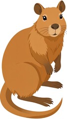 Cute rodent, orange fur