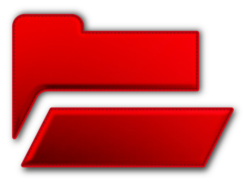 Christmas Red Folder Icon glossy 3D festive holiday winter decoration shiny file document symbol for celebration poster sticker background