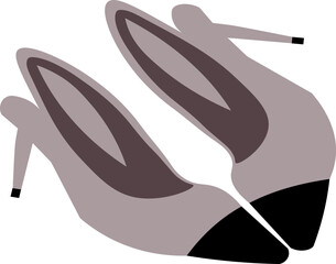 Two-Tone Cap-Toe High Heels Illustration