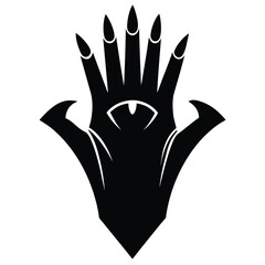 vampire hand silhouette vector illustration
