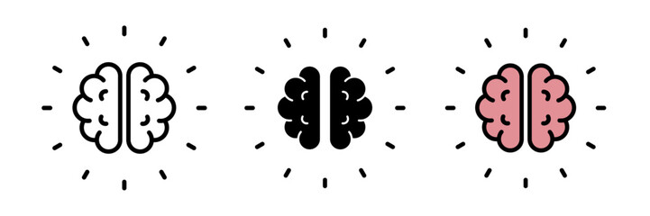 Mind research icon vector icon set in vector icons illustrations for graphic design.