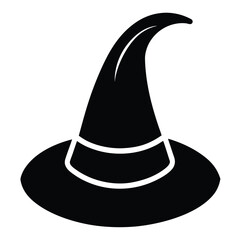 witch hat silhouette vector illustration