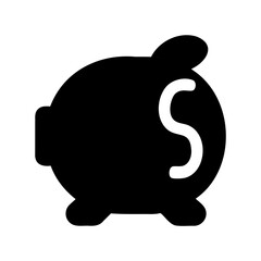 Piggy bank icon with a dollar sign symbolizing savings and finance