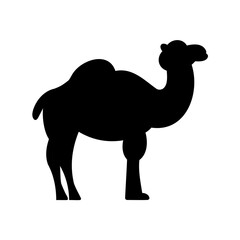 Fototapeta premium Silhouette of a camel, showing its distinctive hump and sturdy build