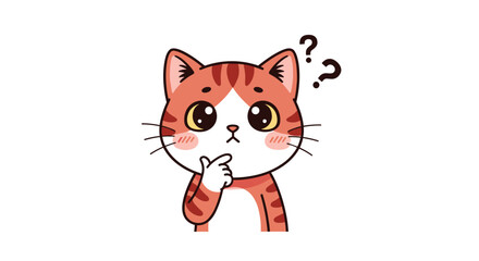 Obraz premium A curious tabby cat with wide innocent eyes ponders a difficult question.