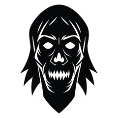 zombie mask silhouette vector illustration