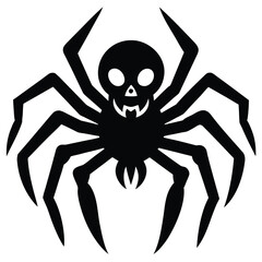zombie spider silhouette vector illustration