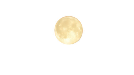 Full Yellow Moon in Dark Night Sky