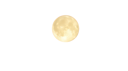 Full Yellow Moon in Dark Night Sky