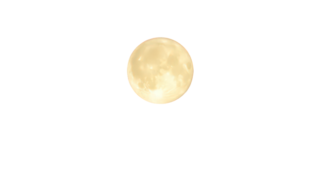 Full Yellow Moon in Dark Night Sky