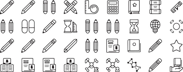 office icon clipart, stationery illustration vector, business tool symbols, workplace icon set, office supply graphics, black white office clipart, printable stationery icons, corporate design element