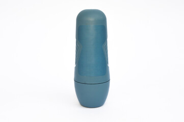 roll-on deodorant on white background 
