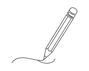  illustration of line art vector pencil on white background