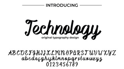 Technology - Elegant Script Font for Smooth Handwritten Design and Craeative Typography