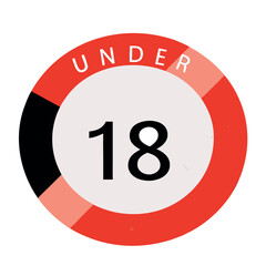 illustration of under 18 logo eps