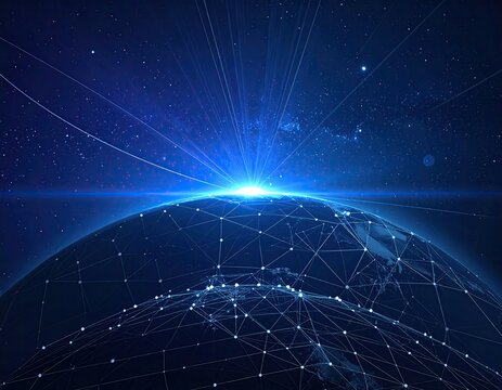 Global network with bright center