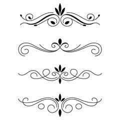 
filigree Elegant decorative flourishes and ornate borders ornamental dividers with scrollwork for design elements, Fancy Line curve lettering, header separator scroll
