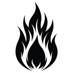 dark flame silhouette vector illustration