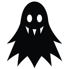 dark ghost silhouette vector illustration