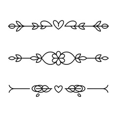 
filigree Elegant decorative flourishes and ornate borders ornamental dividers with scrollwork for design elements, Fancy Line curve lettering, header separator scroll
