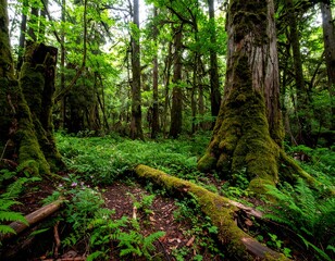 Lush green forest scene (1)
