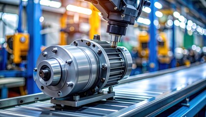Robotic Inspection of Motor on Conveyor Belt